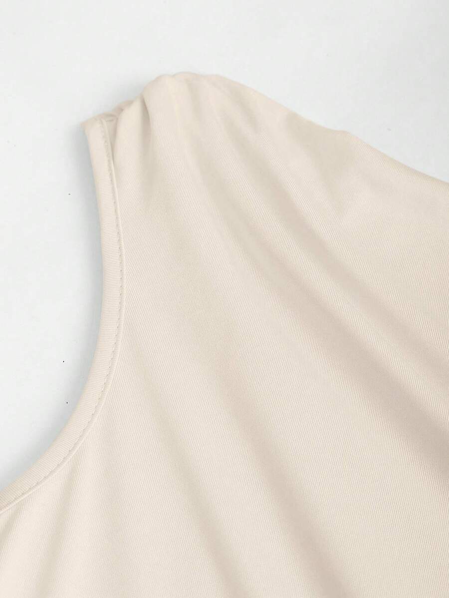 Women's Asymmetric Shoulder Wrap Dress With Floral Print Ruffle Hem Elegant Cake Mini Dress Sexy Casual Romantic Summer Fashion Wear